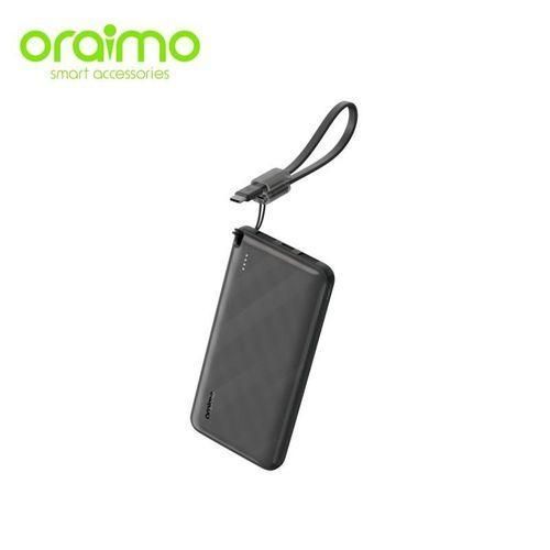 PowerFlow L1 Power Bank 10000mAh 15W Type-C Charging Built-In Cable - Black