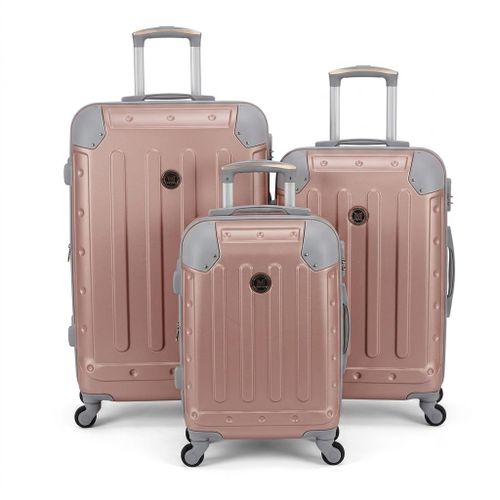Ensemble de 3 Valises Rigides Grande, Moyen , Petit,– Rose Gold