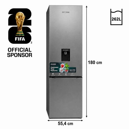 Réfrigérateur Combiné - RD-35DC4SB - 3 Tiroirs - 262 Litres - A+ - Gris - Garantie 12 Mois