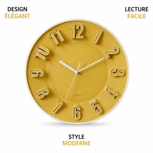Horloge murale ronde à quartz