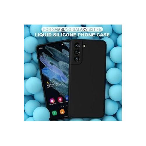 Coque En Silicone Compatible Samsung Galaxy S21 FE - NOIR