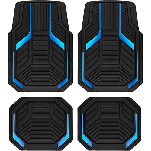 Lot de 4 Tapis De Sol Universel Antidérapants Pour Voiture , Tapis De Sol Auto EnCaoutchouc Haute Résistance, Avant Et Arrière