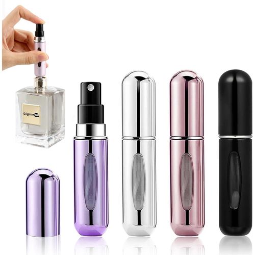 4PCS Flacon De Parfum Vaporisateur De Voyage Mini 5ML,Bouteilles Vaporisatrices Rechargeables,Atomiseur De Parfum Portable