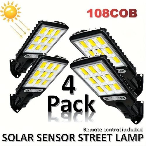 Lampe Solaire Détecteur de Mouvement PIR – Télécommande – Support Orientable 60°