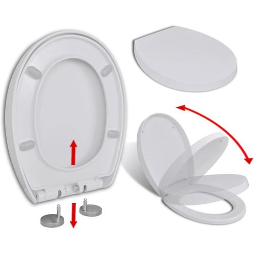 Fermeture/siège de toilette en plastique classique, ajustement universel