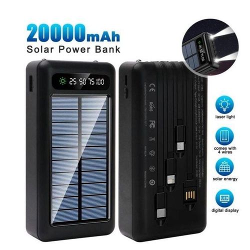 Power Bank Solaire Charge Rapide 20000Mah