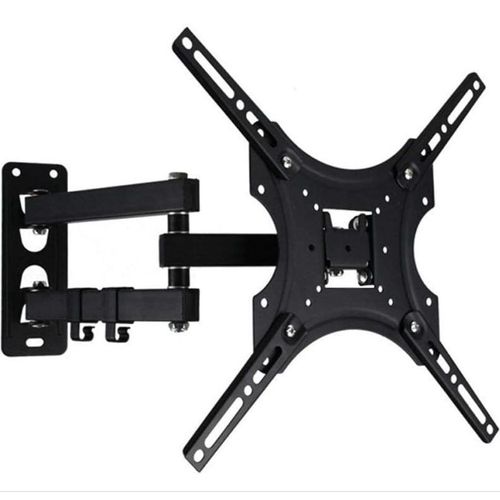 Support Mural TV 14-55 Pouces, Support Mural Pour Téléviseur, Multifonctionnel, Télescopique Et rotatif, Compatible Avec Les Téléviseurs LED, LCD Plats Et Incurvés - Noir