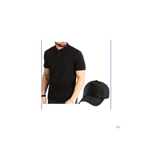 T-shirt polo VIP +Casquette Noir