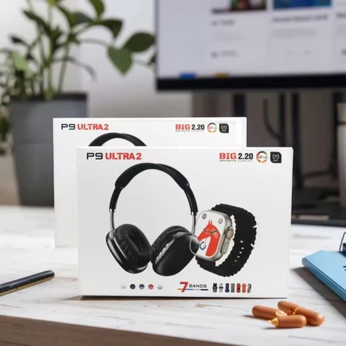 Pack Casque Bluetooth + Montre Connectée PS Ultra 2 avec des Bracelets