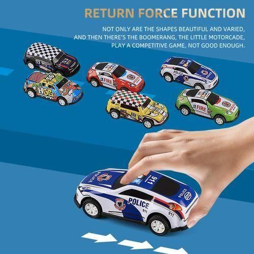 Lot De 6 Voitures De Course Métalliques Pour Enfants Échelle 1:50