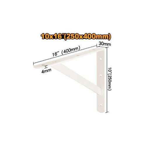 Ingco KIT DE 2 PCS SUPPORTS D'ETAGERE ROBUSTES 250 X 400mm IHDSB1016 NJ