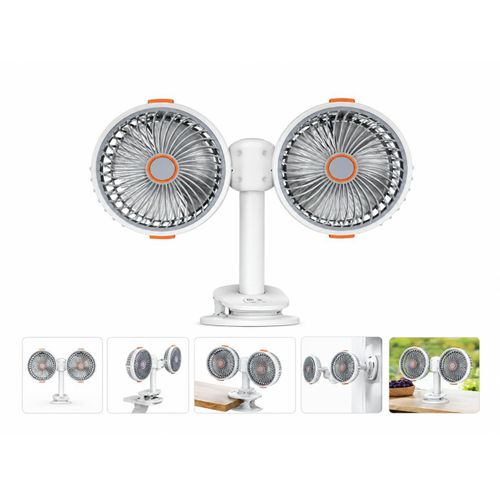 Ventilateur Double Tête Rechargeable
