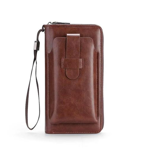 Portefeuille, Pochette en Cuir , Portefeuille élégante pour homme, Portefeuille Long en cuir, Portefeuille Multi fonctionnel grande capacité