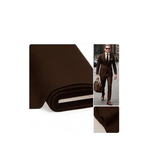 Tissu originale pour costume complet homme Marron ( veste + pantalon), 3 mètres