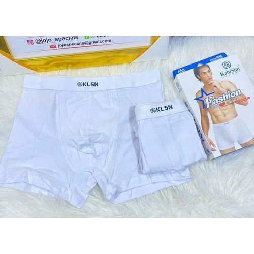 Kalusini KLSN - 6 Caleçons Boxers En Coton- Sous-vêtements Homme - Blanc