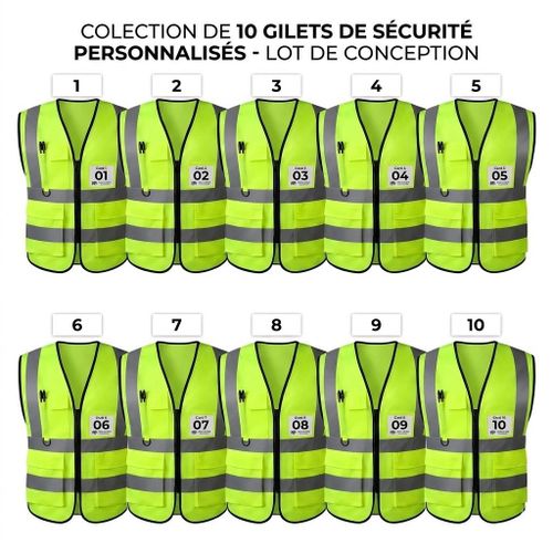 Gilets lot de 10