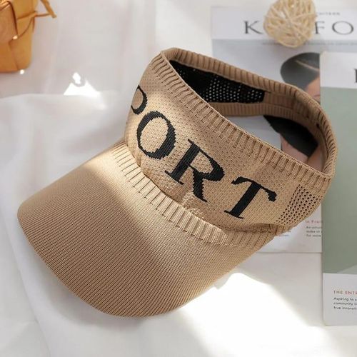 Visière de Sport Anti-UV – Respirante et Ajustable – Beige