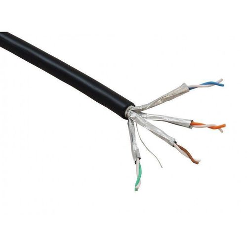 Câble Réseau FTP Cat6 Blindé Non Serti- Robuste - Noir