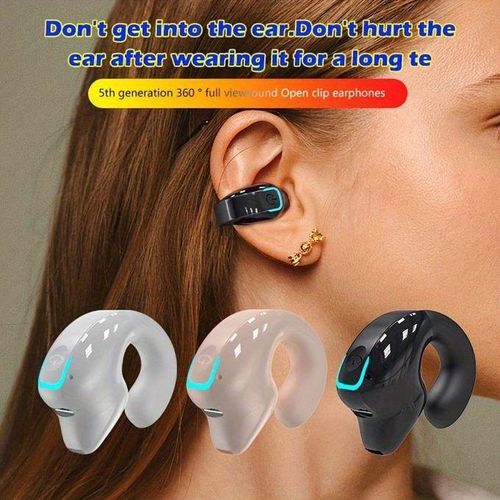 Écouteurs sans fil à longue autonomie, contrôle universel, réduction du bruit des appels, contrôle du volume par boutons, micro clair, batterie 45 mAh, compatibles tous smartphones (Noir)