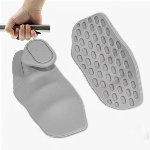 Poignées de Musculation Antidérapantes ZJFIT Gris – Gants Silicone Ergonomiques pour Fitness, Gym, Tractions et Crossfit