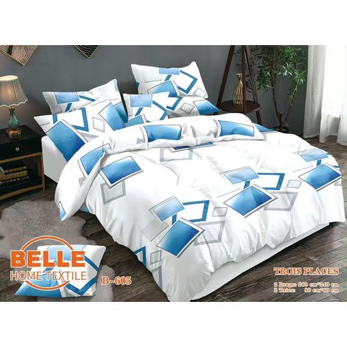 Lot de 2 Draps et 2 Taies - Confort et Élégance pour Lit 3 Places