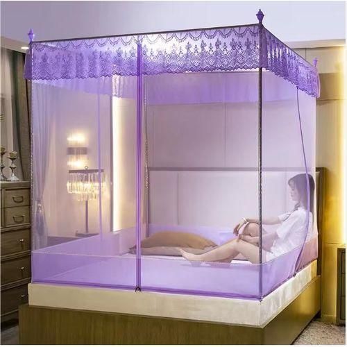 Grande moustiquaire pour lit à baldaquin, décoration Princesse rectangulaire, en maille