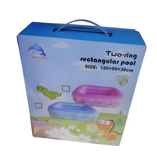 Piscine gonflable rectangulaire 120x90x36cm pour les touts petits