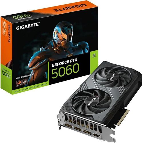 Carte Graphic GIGABYTE GeForce RTX 5060 WINDFORCE OC 8G - 8GB GDDR7, 128bit, PCI-E 5.0, 2512 MHz Core Frequency, 3 x DisplayPort, 1 x HDMI, GV-N5060WF2OC-8GD