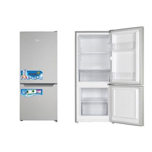 ATL Réfrigérateur Combiné 03 Tiroirs - 117L - 02 Portes - Inox & Silver - Garantie 12 Mois