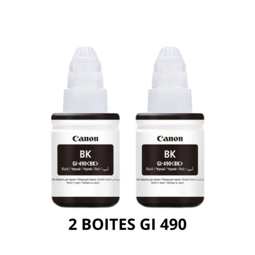 KIT RECHARGE ENCRE PIXMA GI 490 - 2 BOITES NOIRS