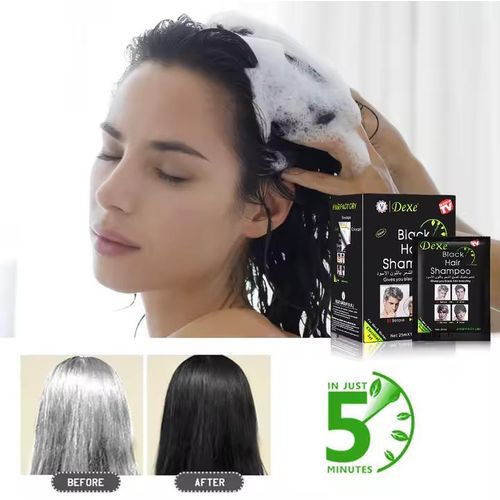 Shampooing Teinture 2 En 1 Pour Cheveux Noirs