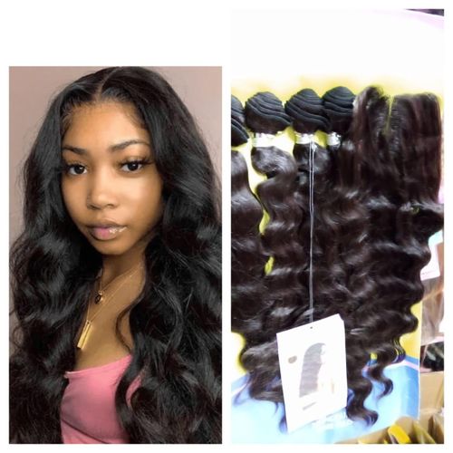 Tissage Body Noir Avec Closure