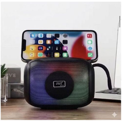 Haut-Parleur Sans Fil Bluetooth JZ-777 Noir - Enceinte Portable - Support Téléphone - Radio Bluetooth Avec Basse - Batterie 1200mA - Baffle Bluetooth