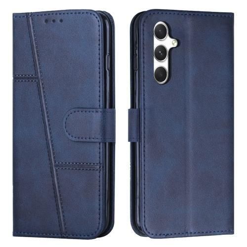 Etui A Rabat Portefeuille Compatible à Samsg Galaxy A56 + 1 Antichoc - Bleu Nuit