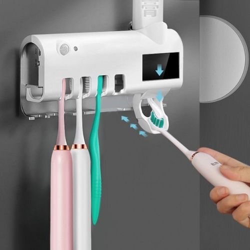 UV Stérilisateur porte-brosse à dents distributeur de dentifrice