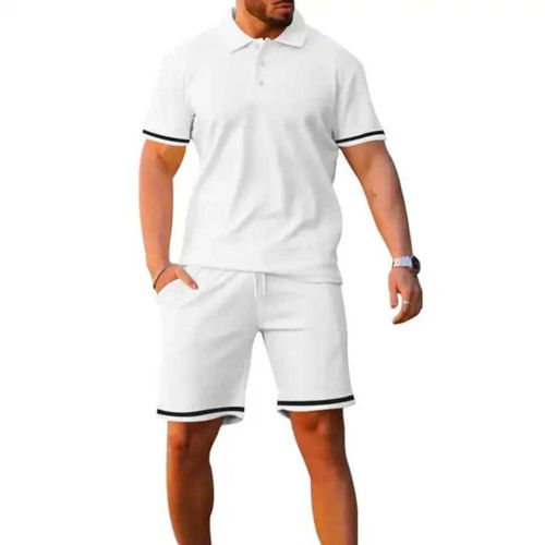 Ensemble Homme Polo et Short 2 Pièces – Blanc