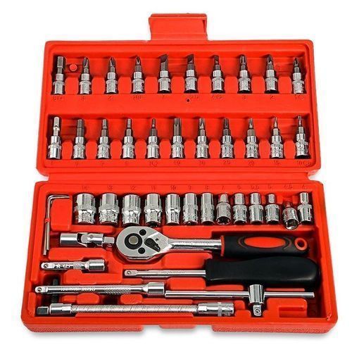 Ensemble Kit D'outil De Réparation, Jeu De Clés Et Tournevis à Douille Multi Usage -Rouge