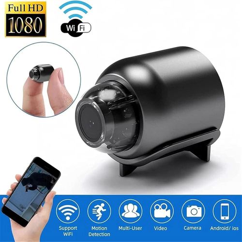 Caméra WiFi Mini 1080p HD - Inclut vision nocturne pour la sécurité à domicile