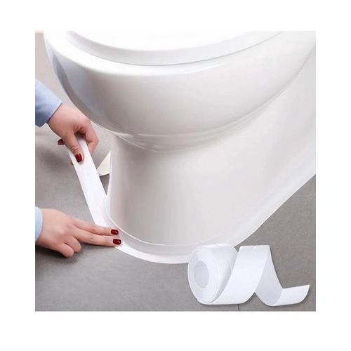 Bande de mastic pour cuisine et salle de bain 1,5 po × 10,5 pi, bande d’étanchéité en PVC auto-adhésive imperméable avec colle acrylique améliorée