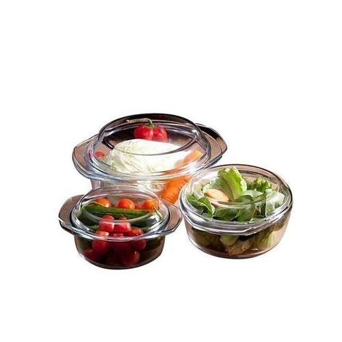 Lot De 3 Casseroles Rondes Cassables - En Verre BH