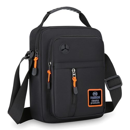 Sac bandoulière homme à une épaule, sac de poitrine résistant à l'eau et antivol (avec port de chargement USB)