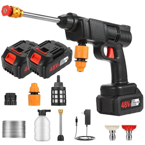 Pistolet à Eau Lavage De Voiture Portable (haute Pression) - Avec 2 Batteries