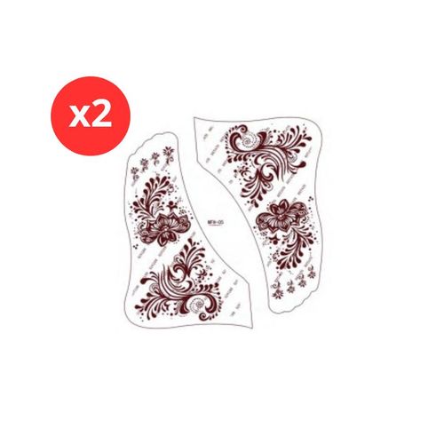 Tatouage temporaire au henné Autocollant pour les deux faces des deux pieds