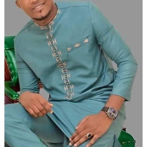 Ensemble Tunique Homme Manche Longue De Couleur Verte
