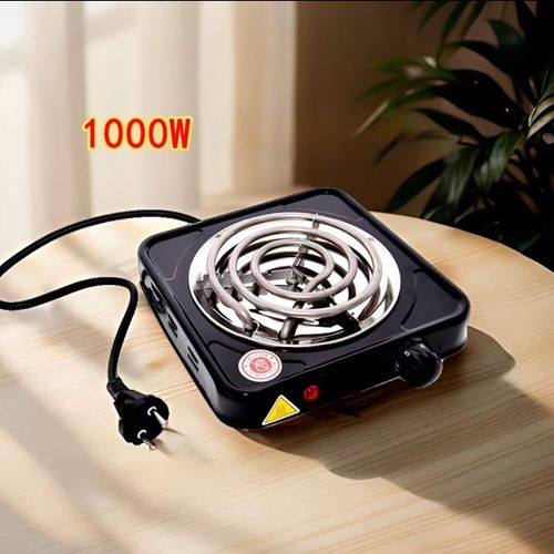 Réchaud Électrique Allume-Charbon Chauffage Rapide Noir 1000W