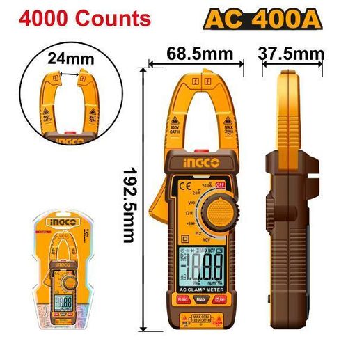 PINCE AMPERMETRIQUE DIGITAL 400A MULTIFONCTTIONS DCM62001