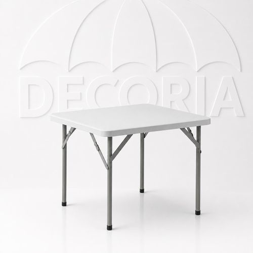 Table tréteau pliante portable 84 × 84 × 74 cm – Blanche