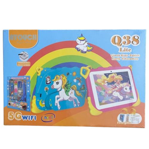 Tablette Éducative Q38 Lite - 8Go/256Go - Design licorne - Avec Jouet Cadeau