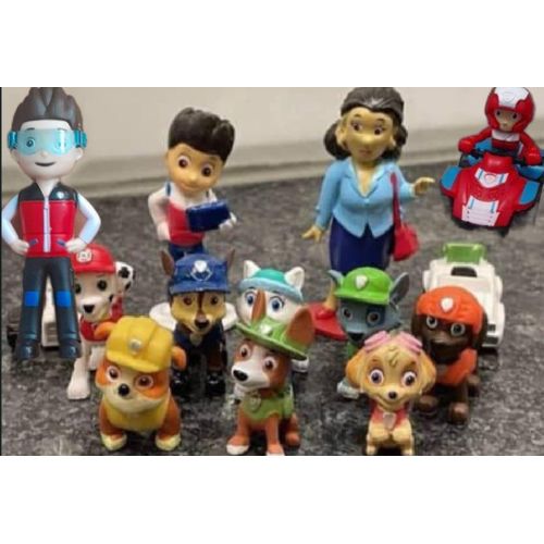 Lot de 14 figurines pat patrouille paw patrol jouets et jeux
