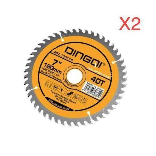 Lot De 2 Lames De Scie Circulaire Pour Bois 180mm